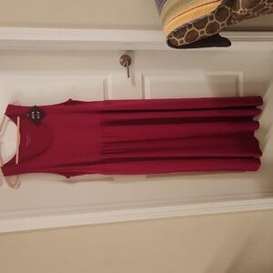NWT Ava & Viv Maroon Maxi Dress Size 3X Plus Size